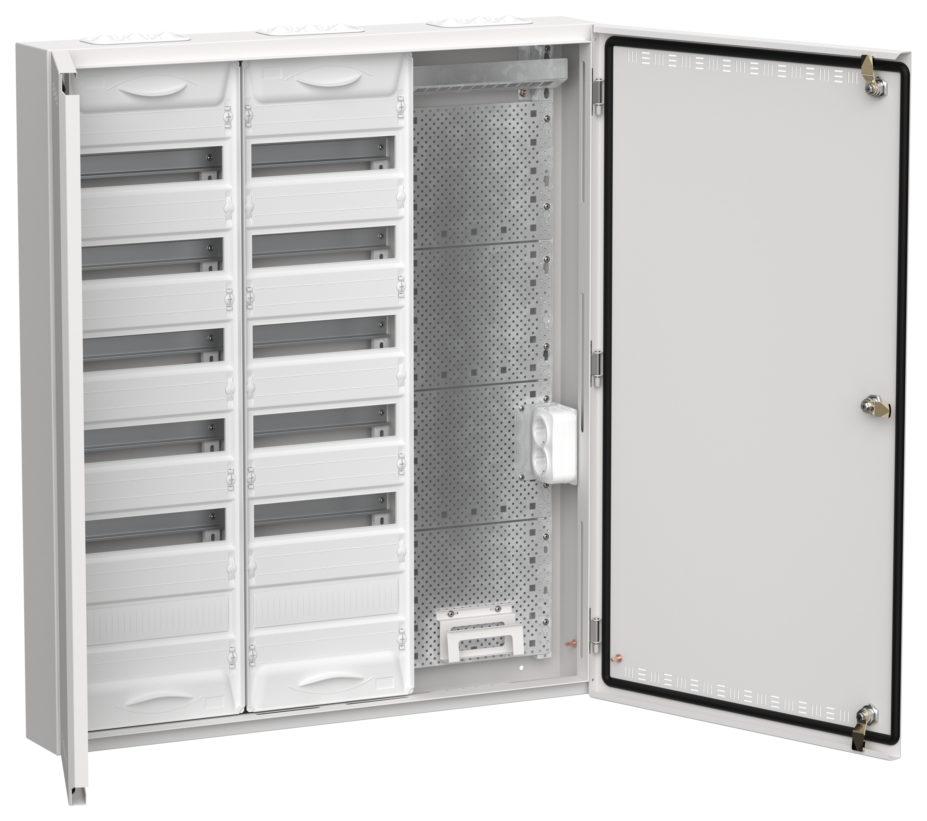 TITAN 5 Корпус комбинированный ЩРн-144 (3х72) 960х830х140мм IP30 белый IEK TI5-51-N-3X072-30