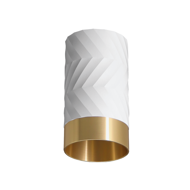 Накладной светильник WOLTA WSL-GU10/09WG IP20 под лампу GU10 Белый/золото LINEA D55x100 1/100 - Фото 8