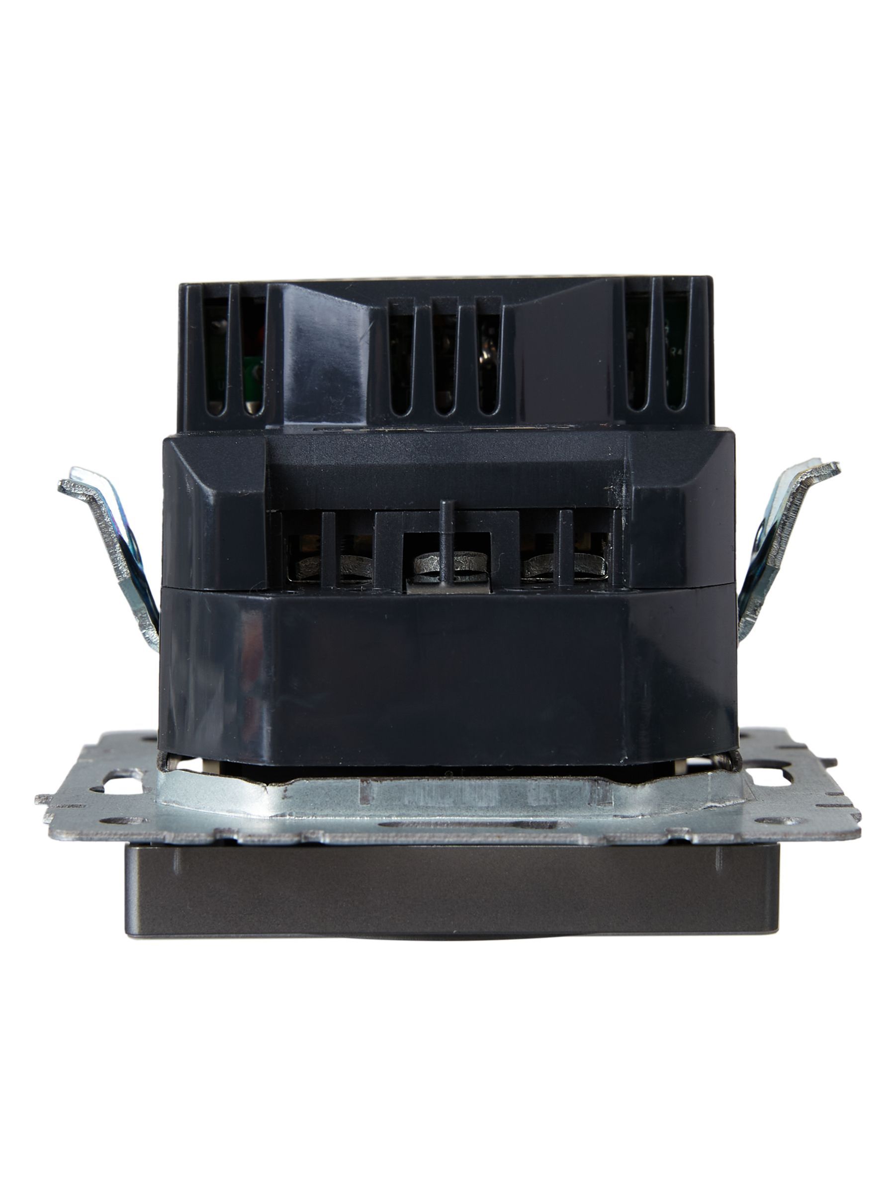 BRITE Розетка 1-местная с заземлением с защитными шторками 16А с USB A+C 18Вт РЮш11-1-БрС сталь IEK - Фото 7