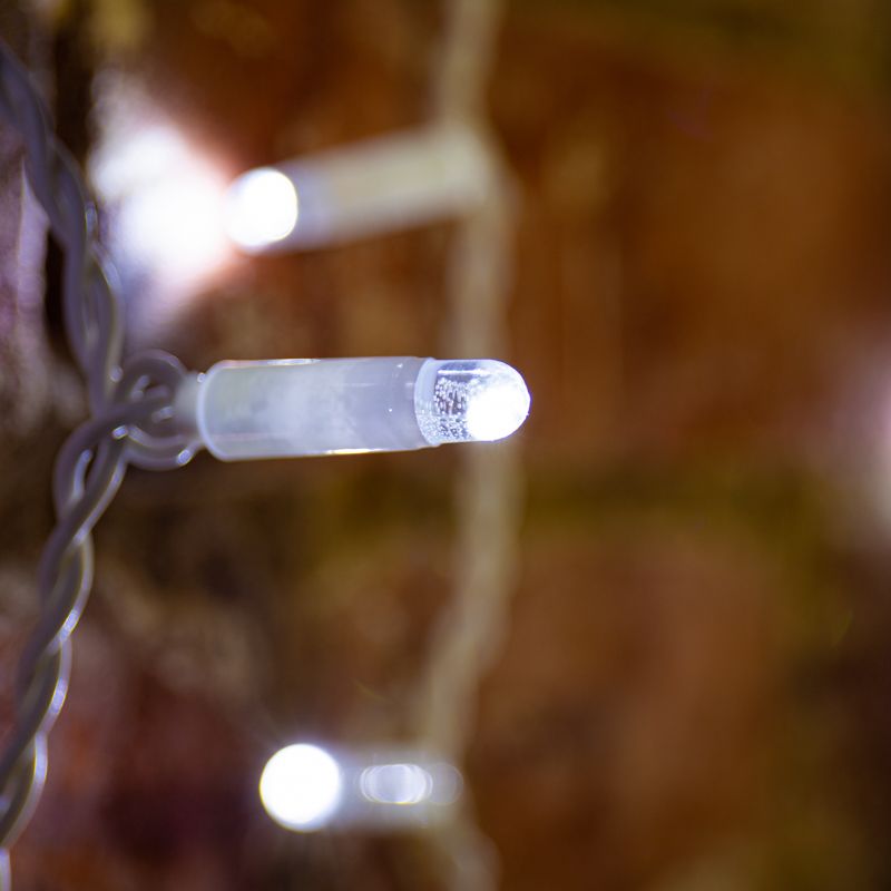 Гирлянда светодиодная Занавес 2х3м 448 LED БЕЛЫЙ прозрачный ПВХ IP65 эффект мерцания 230В нужен блок 303-500-1 NEON-NIGHT - Фото 2