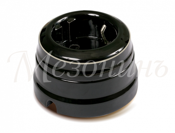 Розетка ретро фарфоровая двухполюсная с з/к,  в комплекте с подъемной рамкой 16А 250В, цвет -  плати