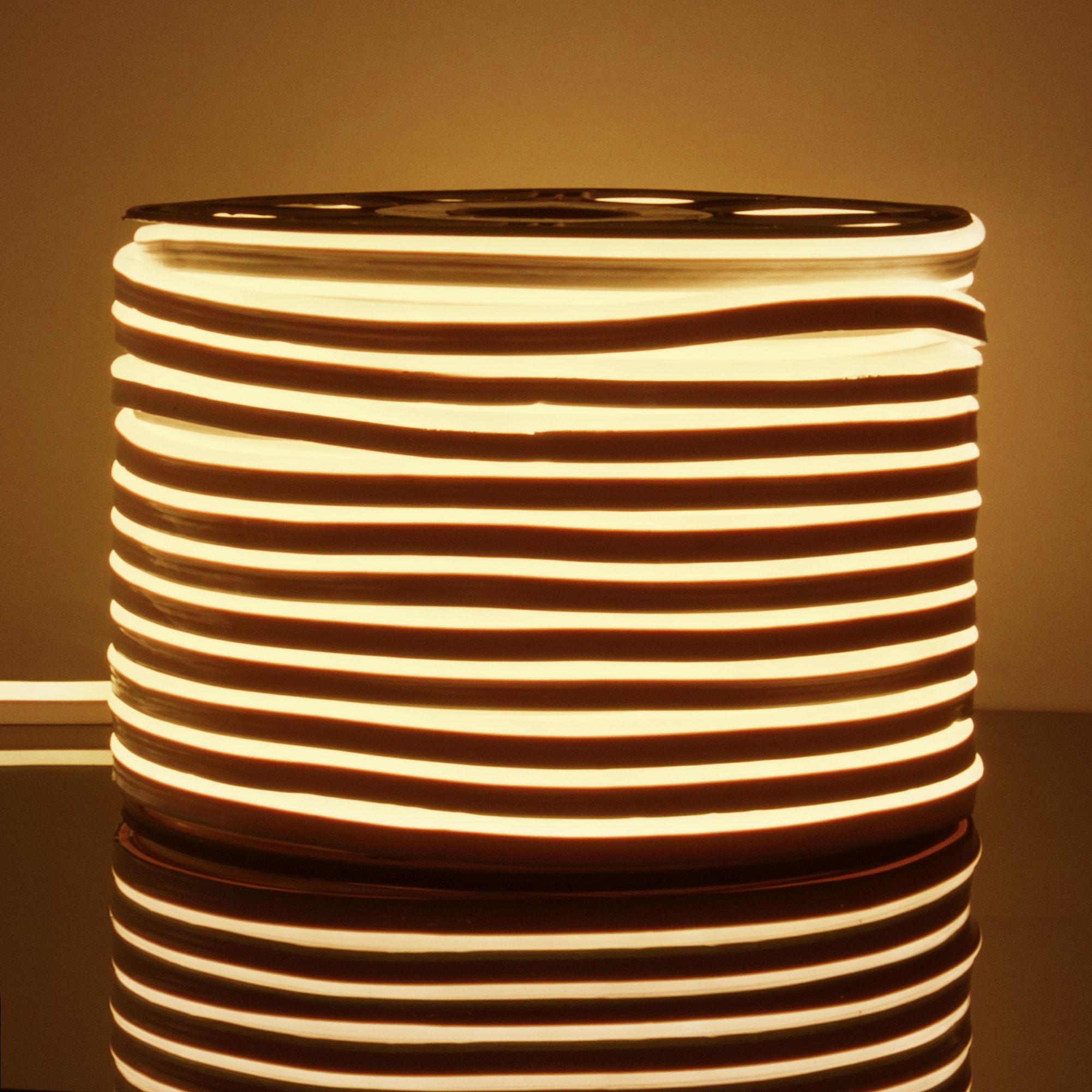 Гибкий неон светодиодный 220V 9,6W 120Led 2835 IP67 односторонний теплый белый, 50 м Elektrostandard - Фото 4