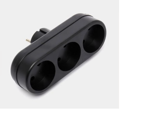 Сетевой разветвитель 3 гн. б/з, 6А, 3L черный, в индивидуальной упаковке 3L чёр. И.У.