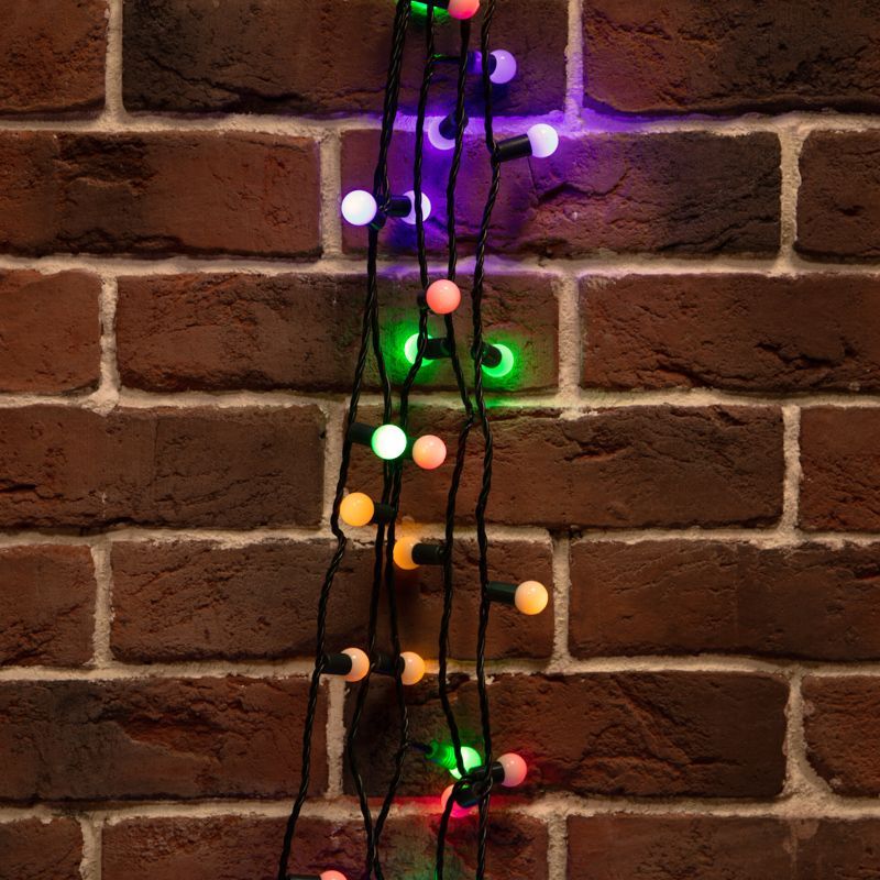 Гирлянда Мультишарики Ø17,5 мм, 10 м, 80 LED МУЛЬТИ, темно-зеленый ПВХ, IP65, динамика, 230В не соединяется NEON-NIGHT 303-509-6