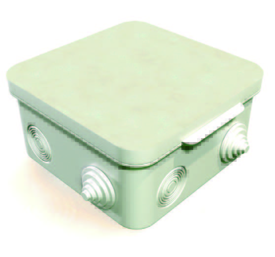 Коробка распаячная для о/п 100х100х50мм IP54, 8 входов (48шт) - КМ-234