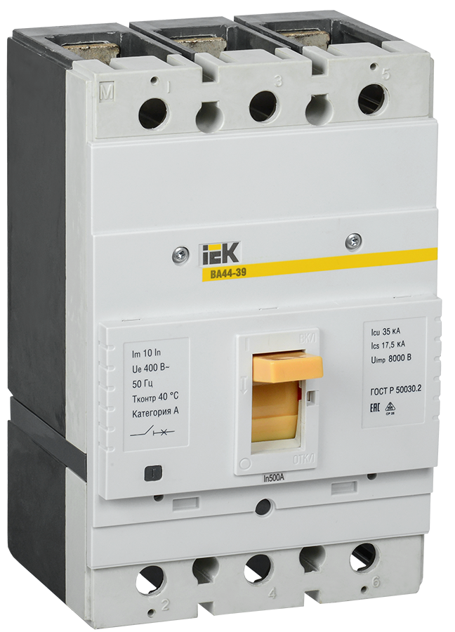 Выключатель автоматический ВА44-39 3Р 500А 35кА IEK SVT50-3-0500-35