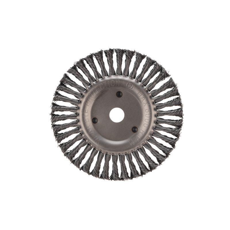 Щетка дисковая для УШМ, крученая стальная проволока, 200мм, отв. 22,23мм KRANZ KR-91-1247