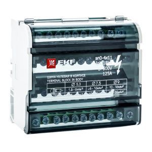 Шина нулевая в корпусе (4х11) EKF sn0-4x11