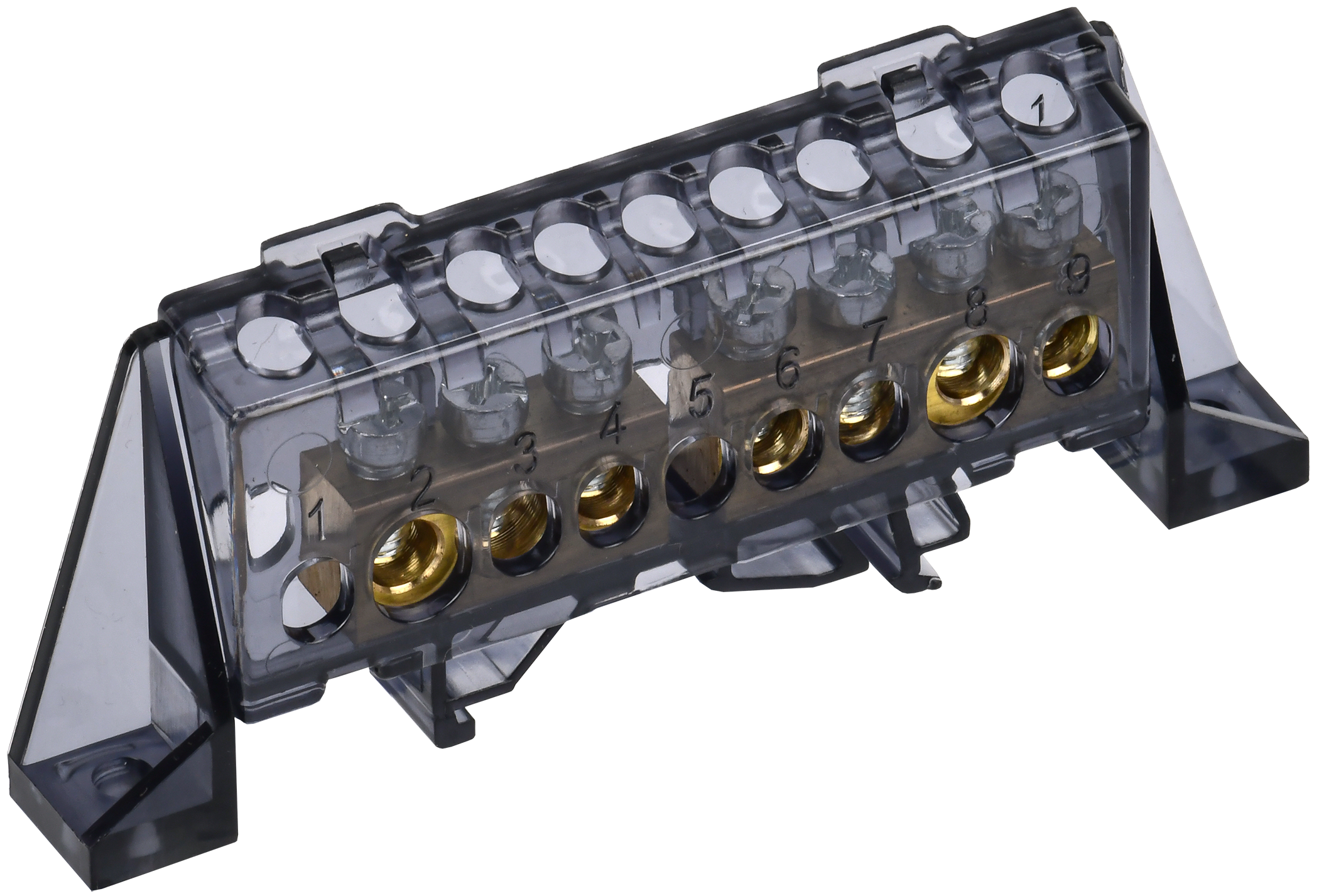 TEKFOR Шина N "ноль" в комбинированном DIN-изоляторе "Стойка" 8х12-(3+4)-Ч IEK TF-NN20-34-DP-K02