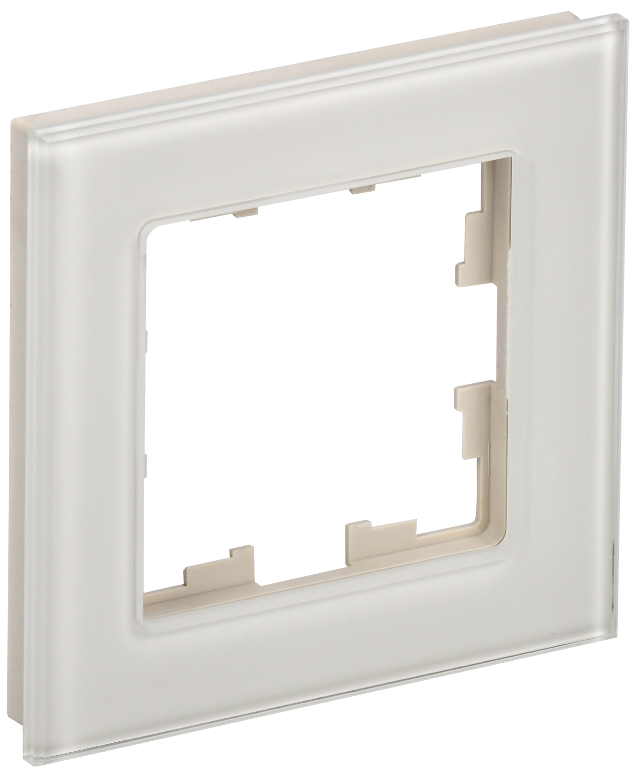 BRITE Рамка 1 -местная РУ-1-2-БрВа стекло ванильный IEK