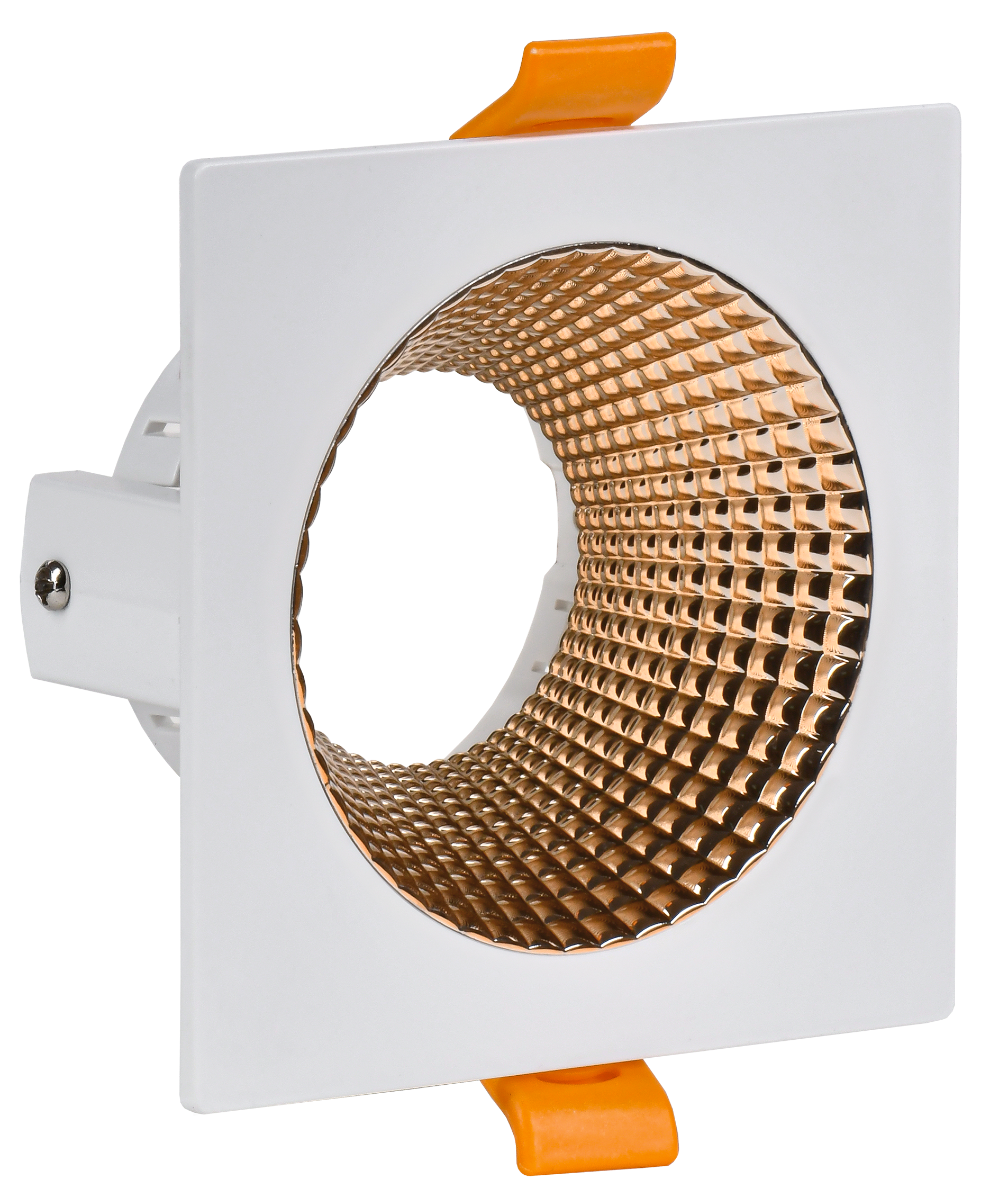 LIGHTING Светильник 4110 встраиваемый поворотный под лампу GU10 белый/золото пластик IEK LT-UVB0-4110-GU10-1-K22