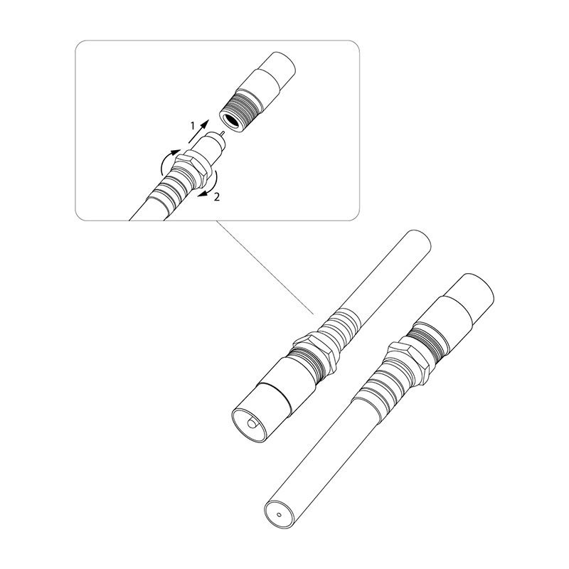 Переходник гнездо F – штекер TV REXANT - Фото 4