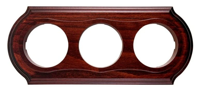 Рамка  трехместная "Элегант" , цвет - красное дерево, ТМ "МезонинЪ" GE70723-27 - Фото 2