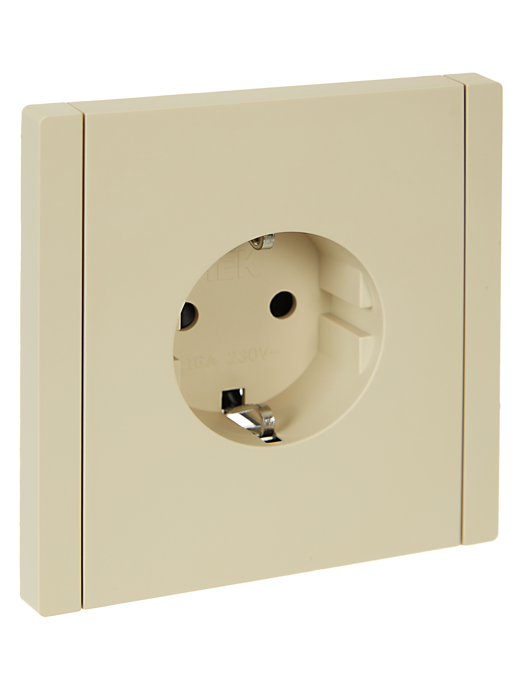 FORTE&PIANO Розетка 1-местная с заземлением с защитными шторками винтовое крепление 16А FP415 ваниль IEK FP-R14-16-K10
