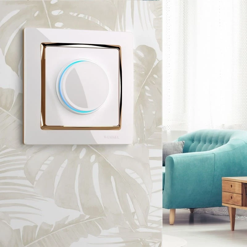 Рамка на 1 пост Snabb (белый/золото) Werkel - Фото 2