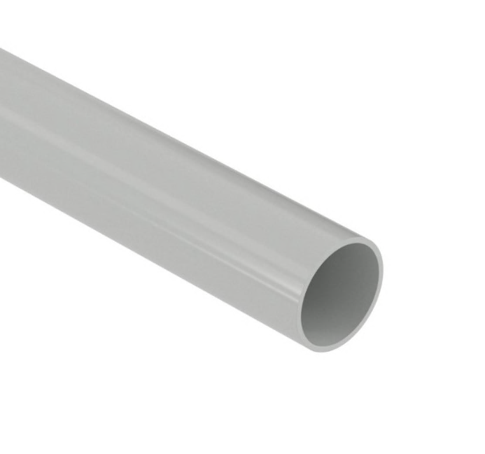 Труба жесткая ПВХ 3-х метровая атмосферостойкая d20мм (150м/уп) СЕРАЯ 600-020С