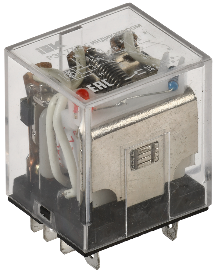 Реле РЭК77/3(LY3) с индикацией 10А 12В AC IEK