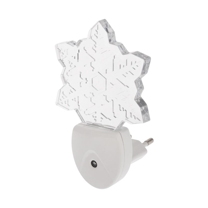 Ночник светодиодный СНЕЖИНКА ХАМЕЛЕОН свечение мультиколор 7 цветов, 230В REXANT 75-0317