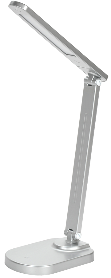 LIGHTING Светильник светодиодный настольный 2028 5Вт на подставке USB-выход диммер серебро IEK LDNL0-2028-1-UV-05-K27