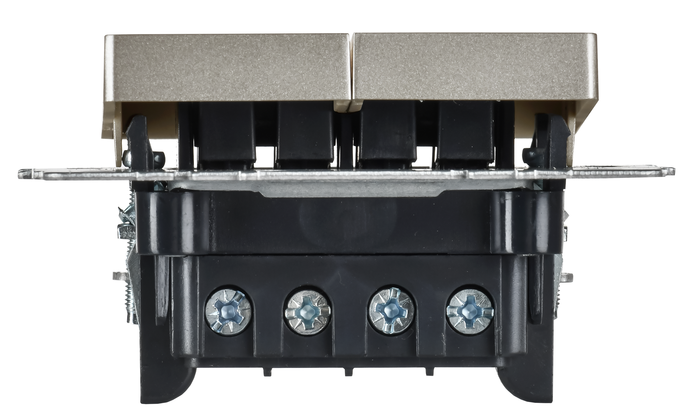 BRITE Выключатель 2-клавишный перекрестный 10А ВС10-2-3-БрШ шампань IEK - Фото 6