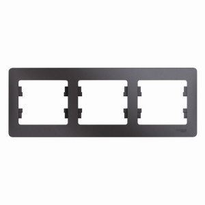 Рамка 3-м Glossa горизонт. графит SE GSL001303 454519