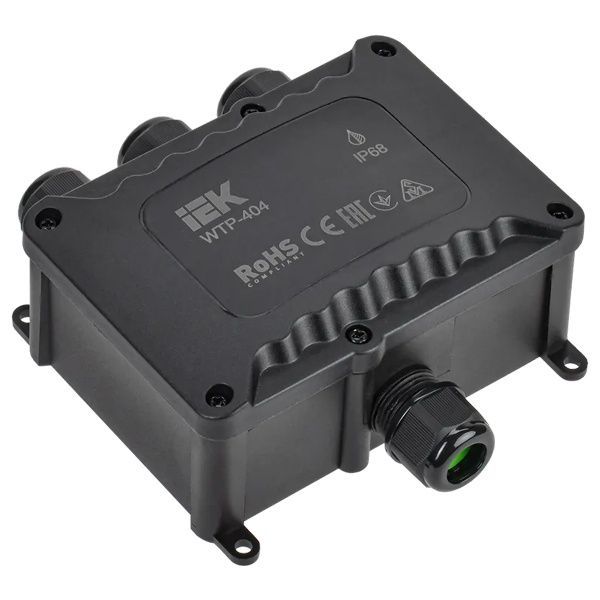 Коробка распределительная герметичная WTP-404 4 ввода IP68 IEK UWB10-O-450-41-04-68