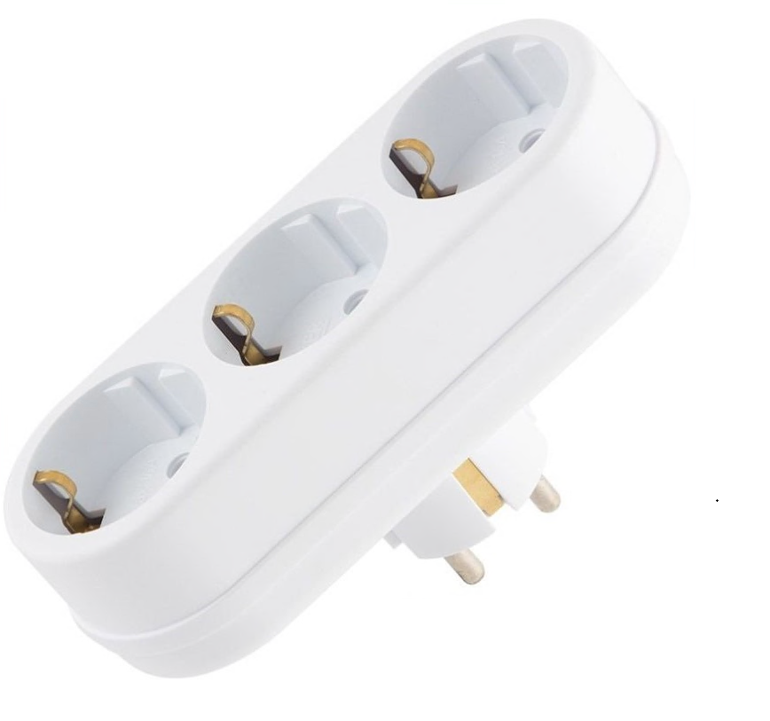 Сетевой разветвитель 3 гн. с/з, 16 А, 3L3 белый, в индивидуальной упаковке 3L3 бел. И.У.