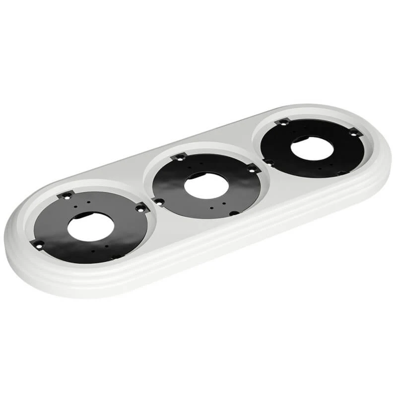 Рамка трехместная пластиковая, 234x92x14 мм, цвет - белый, серия УСАДЬБА, ТМ МЕЗОНИНЪ