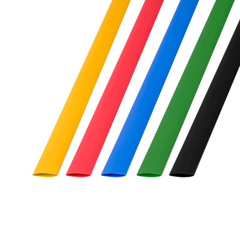 Набор термоусаживаемых трубок ТУТ нг 10,0/5,0мм, пять цветов, упаковка 50 шт. по 1м REXANT 29-0160