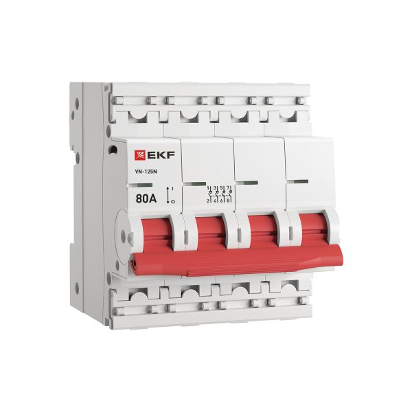 Выкл. нагрузки ВН-125N 4P 80А PROXIMA EKF S1254080