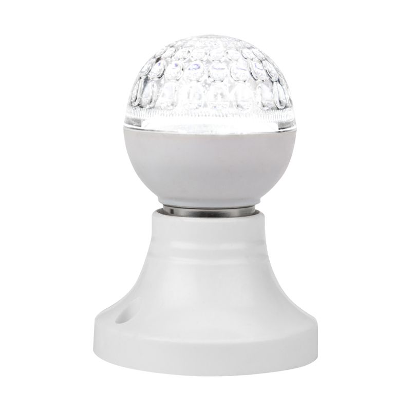 Лампа светодиодная, диаметр 50мм, E27, 9 LED, 1Вт, БЕЛЫЙ, прозрачная колба, 230В NEON-NIGHT - Фото 3