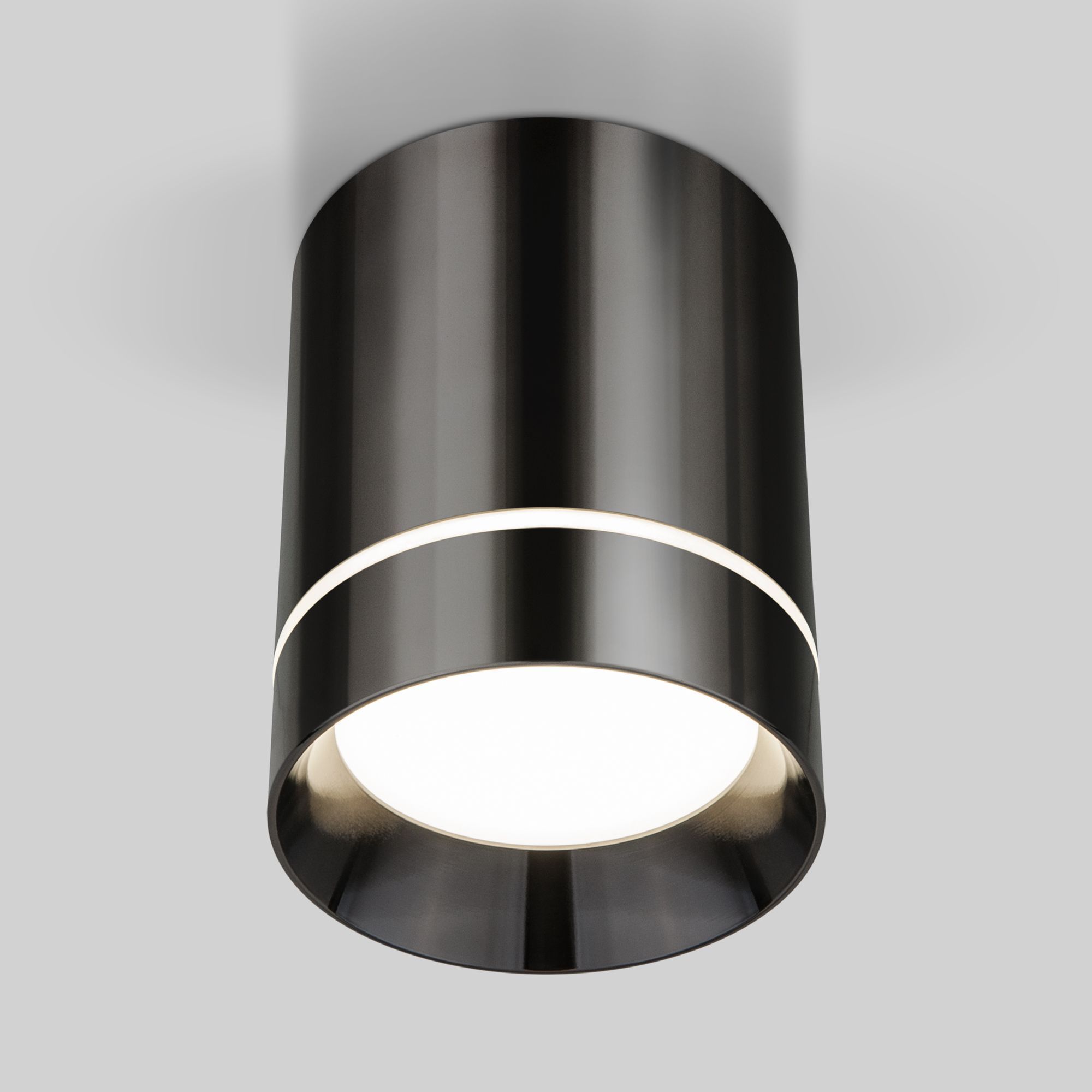 Накладной светодиодный светильник DLR021 9W 4200K Черный жемчуг a053054