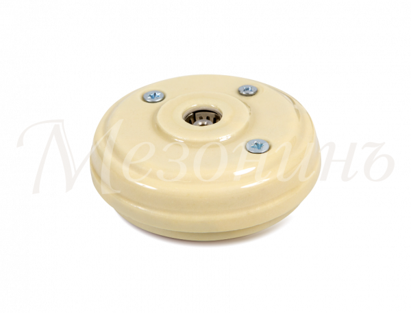 Розетка ретро фарфоровая телевизионная  (SAT) оконечная (без подъемной рамки, D70x20), цвет - слонов