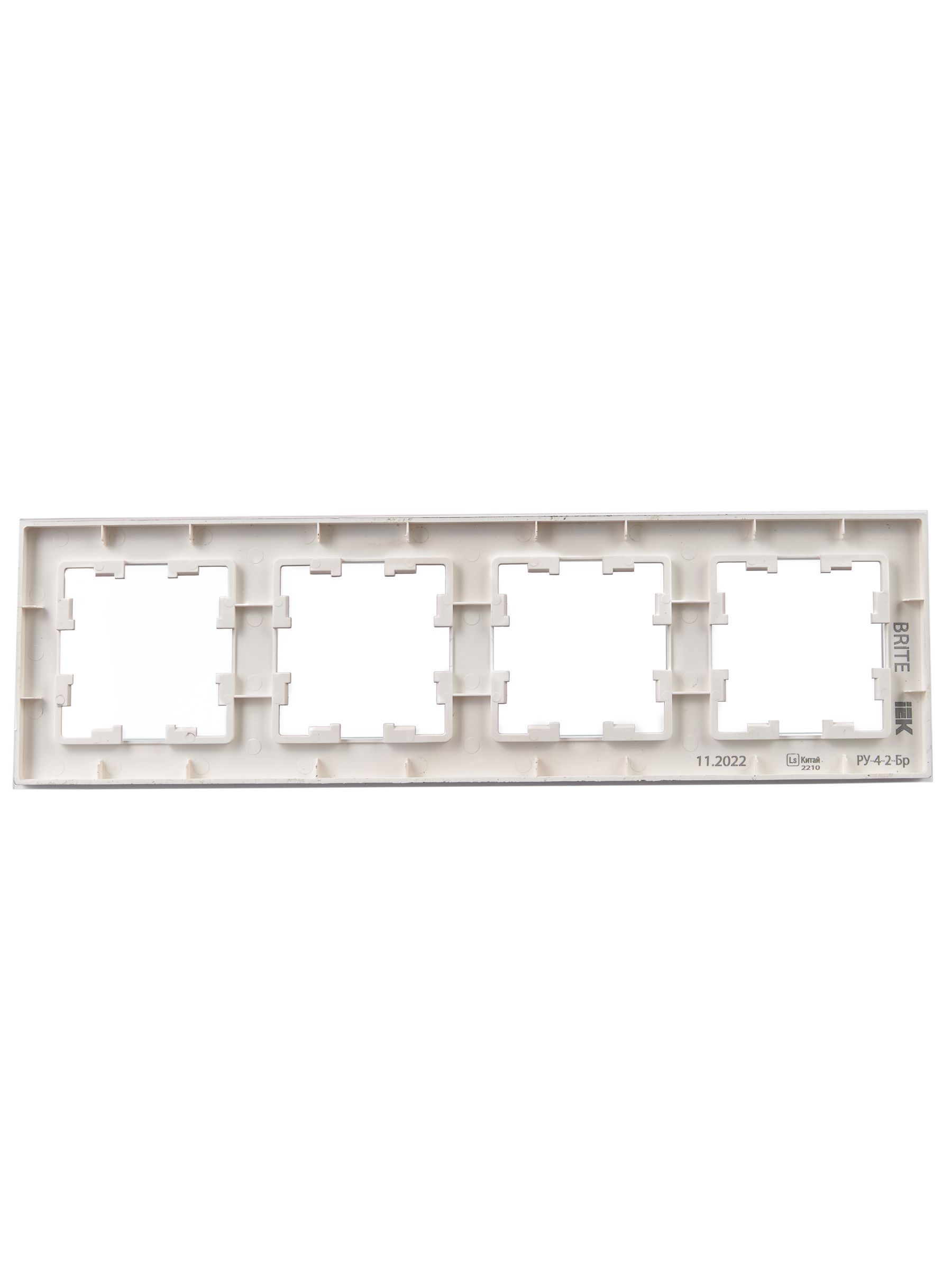 BRITE Рамка 4-местная РУ-4-2-Бр стекло розовый матовый IEK - Фото 5