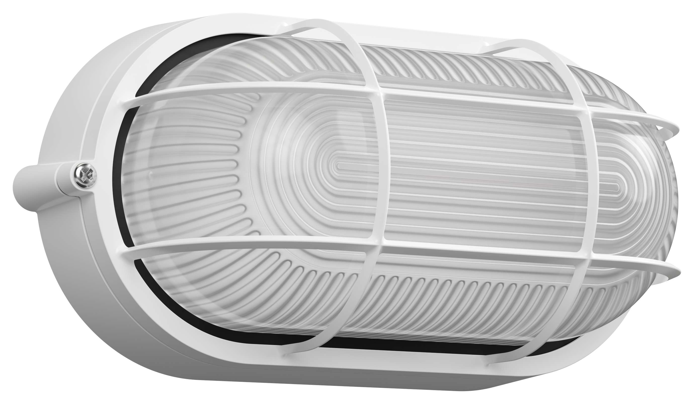 Светильник НПП1402 овал с решеткой 60Вт IP54 белый IEK LNPP0-1402-1-060-K01