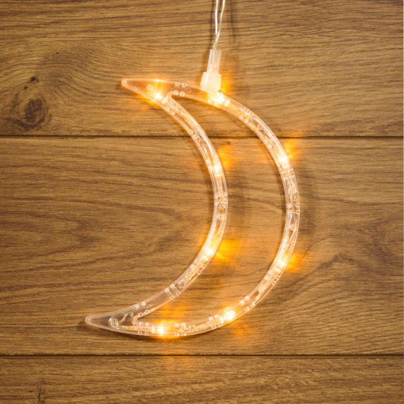 Фигура светодиодная Месяц на присоске с подвесом, цвет ТЕПЛЫЙ БЕЛЫЙ 501-014