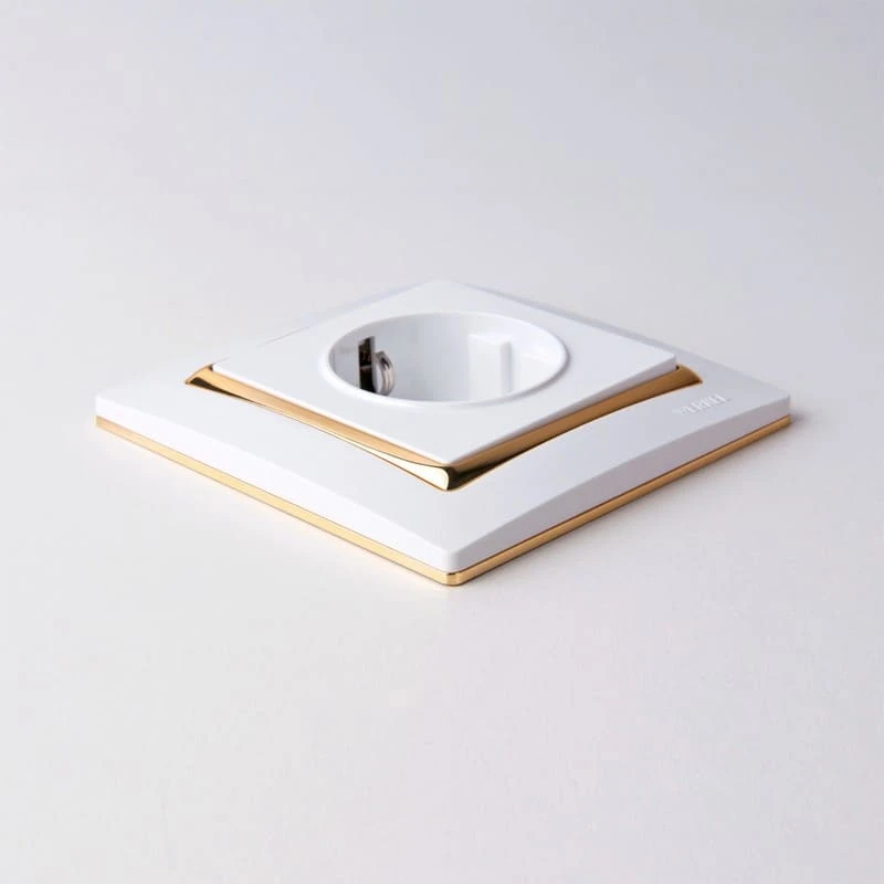 Рамка на 1 пост Snabb (белый/золото) Werkel - Фото 3