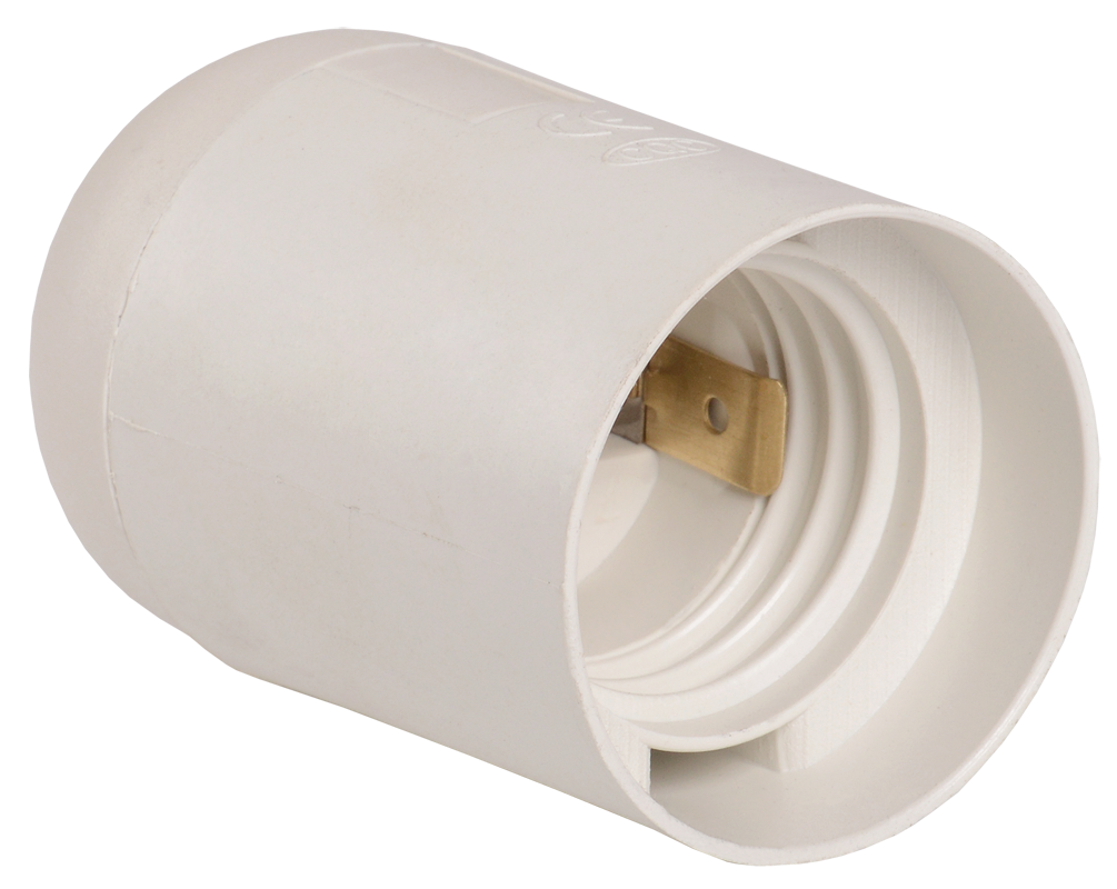 Патрон подвесной Ппл27-04-К02 пластик Е27 белый (50шт) (стикер на изделии) IEK EPP10-04-01-K01