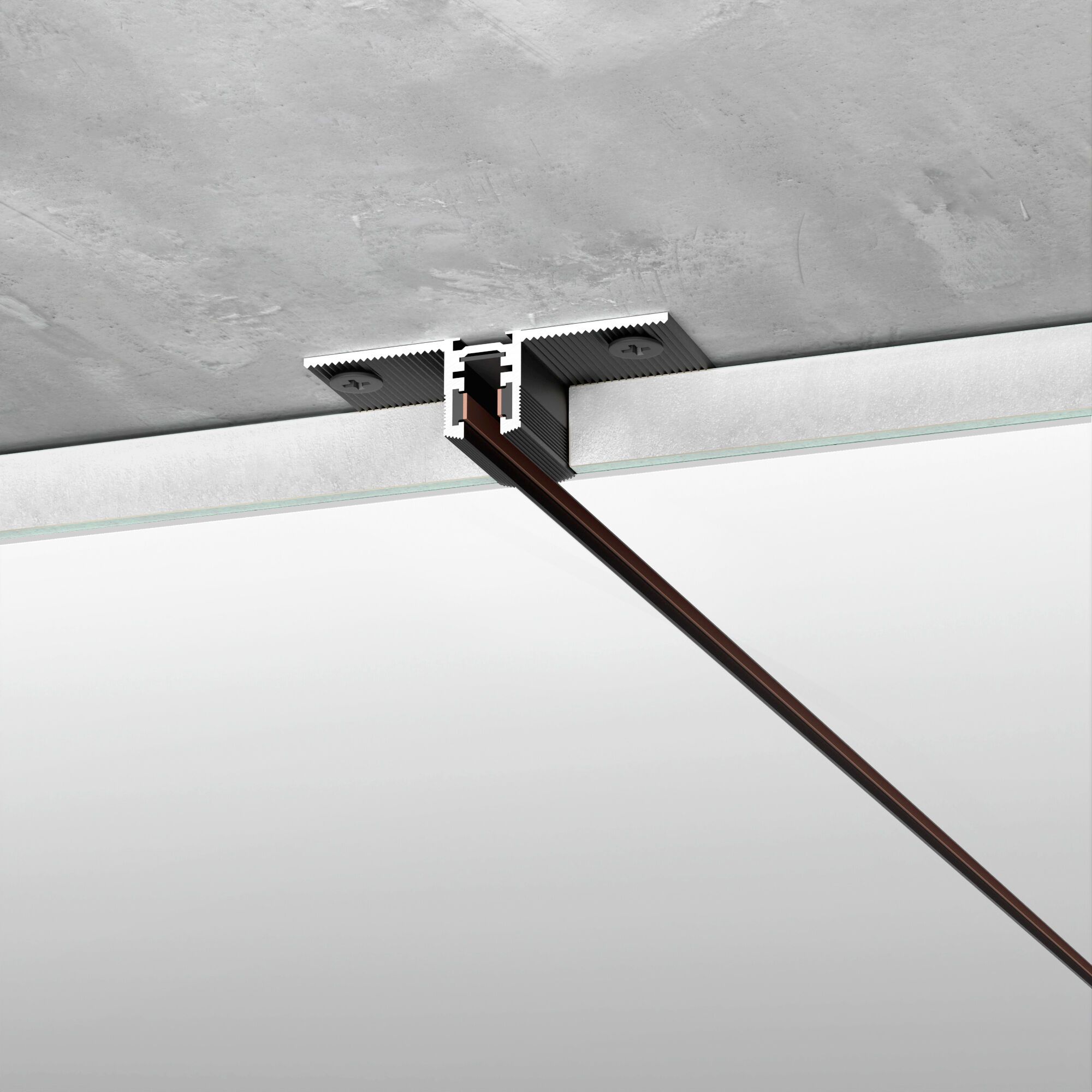 Mini Magnetic Шинопровод встраиваемый (черный) (2м) a065630