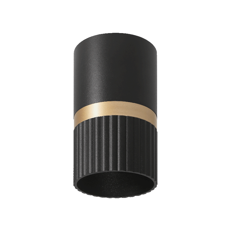 Накладной светильник WOLTA WSL-GU10/19BG DUO под лампу GU10 Чёрный/золото  D55x100 WSL-GU10/19BG