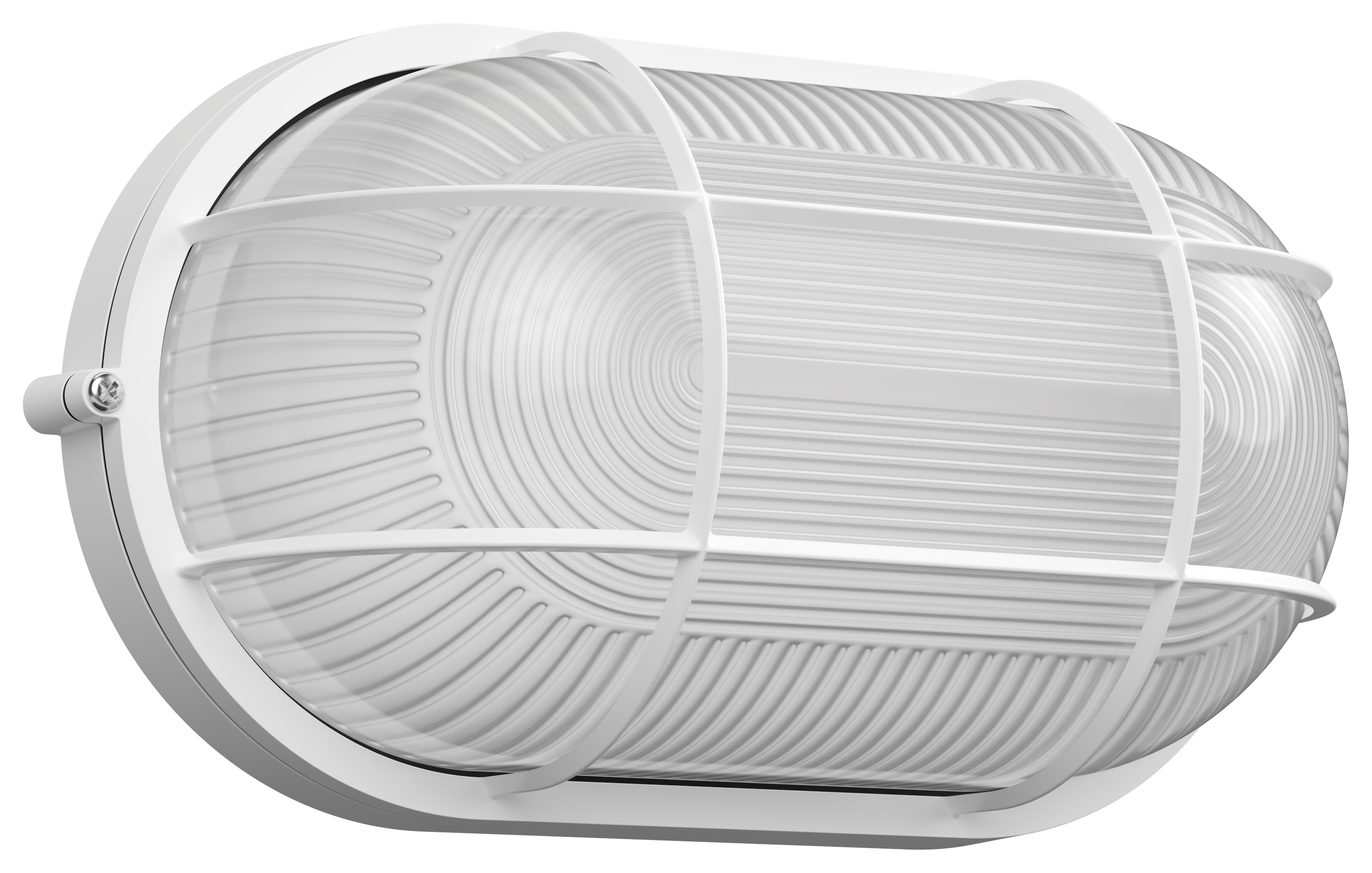 Светильник НПП1202 овал с решеткой 100Вт IP54 белый IEK LNPP0-1202-1-100-K01