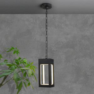 Светильник светодиодный уличный подвесной Frame LED IP54 1528 TECHNO LED черный Elektrostandard a051857