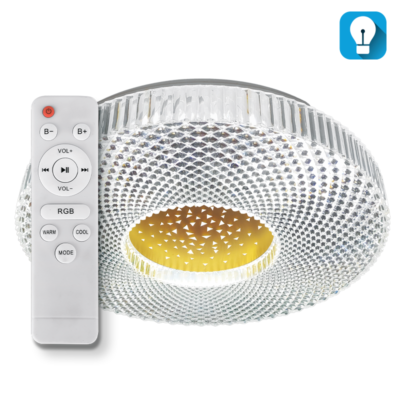 Светодиодный светильник LUMIN'ARTE CLL55 VIOLET 70W 3000-6500К RGB, 490х83мм, IP20 с ПДУ + приложение ILink CLL55