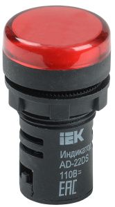 Лампа AD22DS(LED)матрица d=22мм красный 24В AC/DC IEK BLS10-ADDS-024-K04