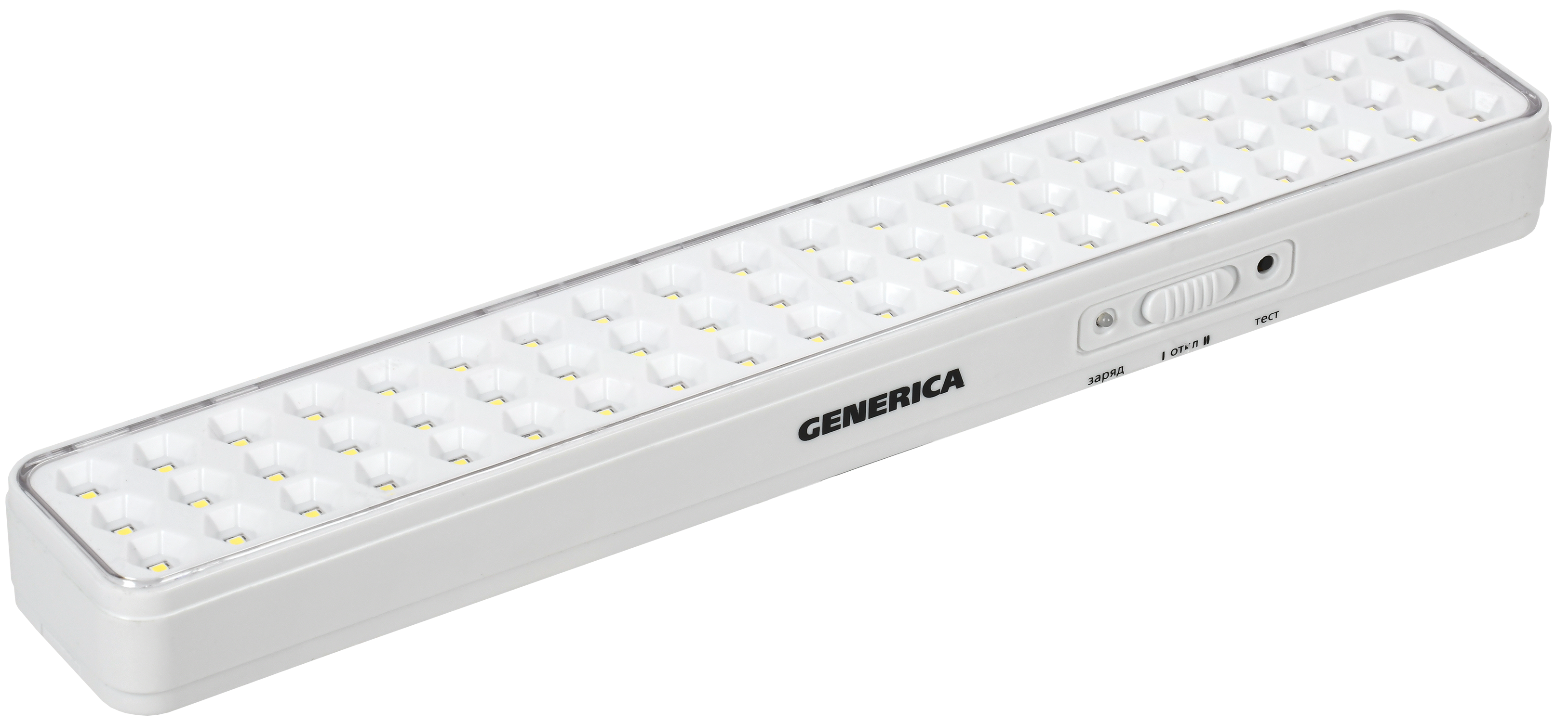 Светильник светодиодный аккумуляторный ДБА 1060 непостоянного действия 60LED 6ч 6Вт GENERICA LDBA0-1060-6-01-K01-G