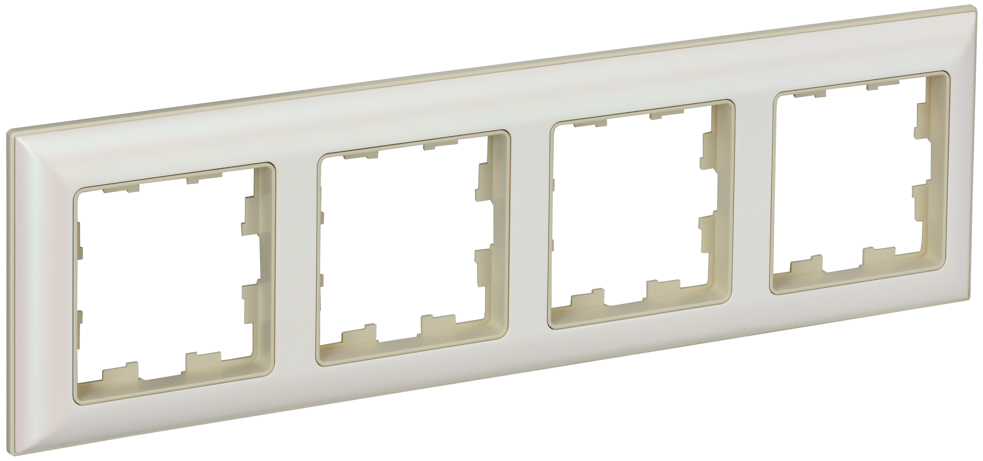 BRITE Рамка 4-местная РУ-4-Бр бежевый/жемчужный IEK