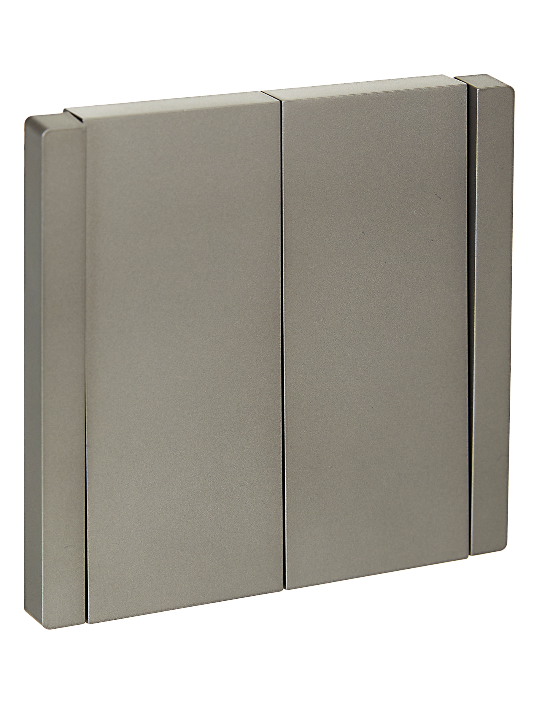 FORTE&PIANO Выключатель 2-клавишный 10А FP505 сталь IEK FP-V20-0-10-1-K46