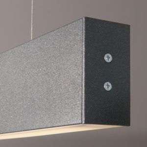 Линейный светодиодный подвесной двусторонний светильник 53см 20W 4200K черная шагрень 101-200-40-53 