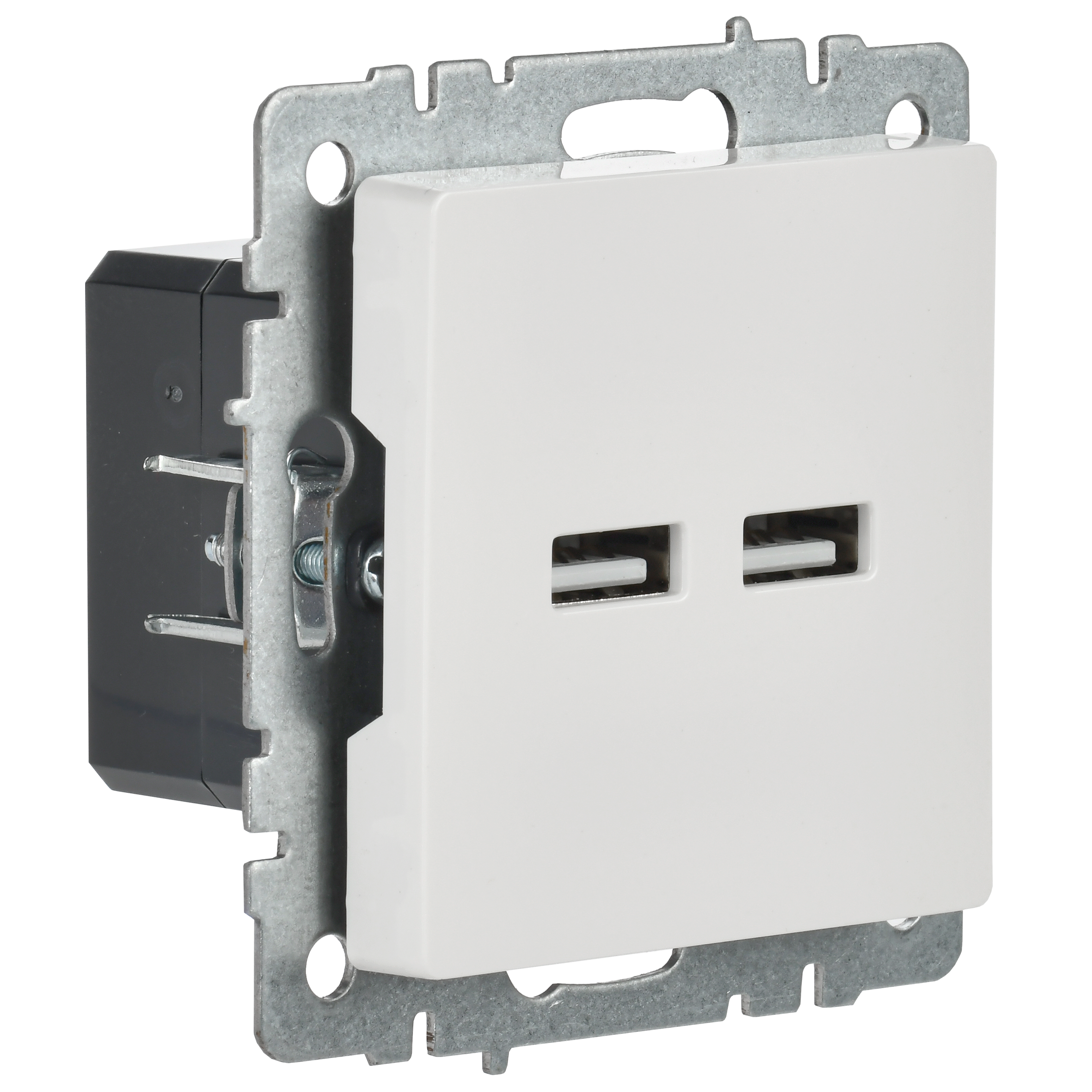 BRITE Розетка USB A+A 5В 3,1А РЮ10-1-БрБ белый IEK - Фото 7