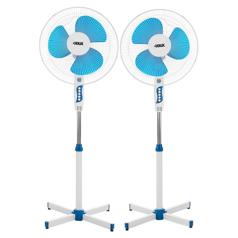 Вентилятор напольный DUX DX-1603 40 Вт, 220V, цвет белый/синий (2 шт./кор.) - Фото 2